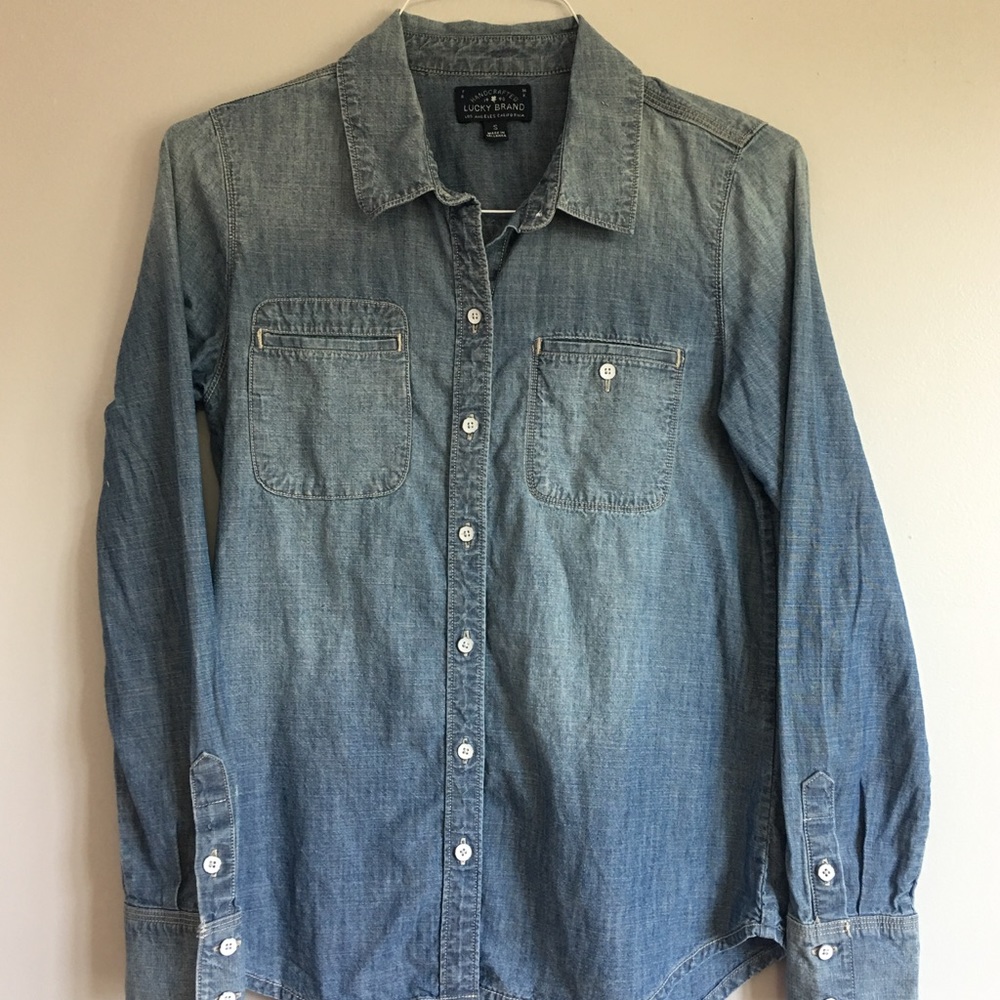 Lucky Brand Handcrafted Denim Button Down Shirt